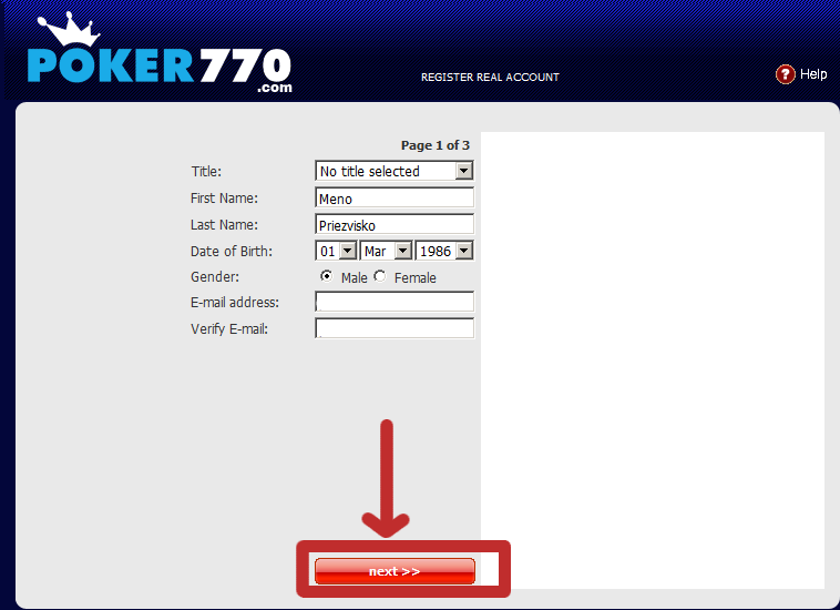Poker770 registrácia návod