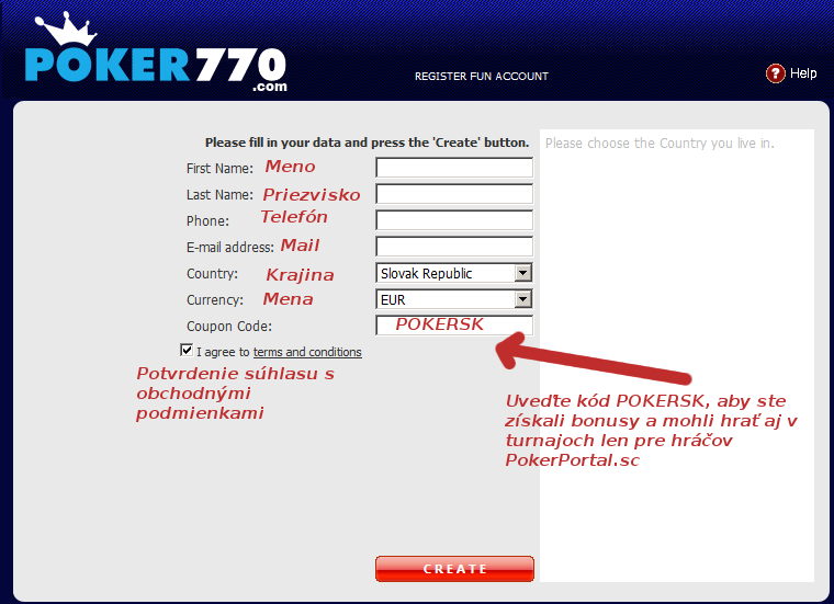 Poker770 registrácia návod