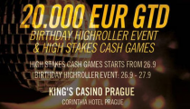 €1,150 High Roller, High Stakes CG a VIP cash game systém v King´s Casino Prague
