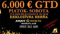 V Kajote Bratislava - Bory Mall Big Garant €6,000 GTD už dnes!