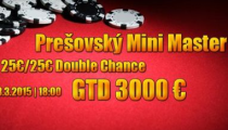 Prešovský Mini Masters s garanciou €3,000 už tento víkend