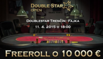 DoubleStar Open čaká finálový freeroll o €10,000. Budúci týždeň štartuje nová séria €14,000 GTD turnajom