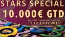 V Rebuy Stars Poprad cez víkend €25 triple chance s garanciou €10,000