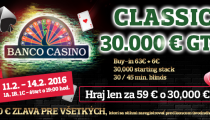Banco Casino Classic s garanciou €30,000 v Banco od štvrtka!
