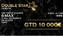 Live report: DoubleStar Open III - €44+€10 Triple Chance €10,000 GTD