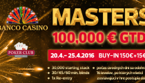 Banco Casino Masters s garanciou až 100,000€ štartuje už budúci týždeň!
