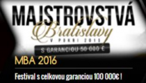 Majstrovstvá Bratislavy s celkovou garanciou €100,000!