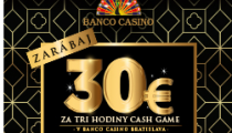 Banco Casino rozdáva cash game hráčom stovky eur denne!
