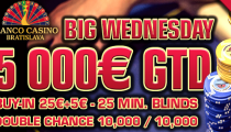 Zajtra v Banco Casino Big Wednesday s GTD 5,000€ - nový rok prinesie skvelé turnaje!