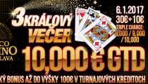 Traja králi prinesú do Banco Casino 10,000€ GTD už tento piatok!