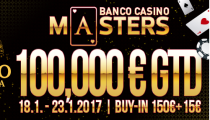 Banco Casino Masters s garanciou 100,000€ štartuje už túto stredu!