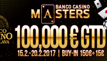 Ôsme vydanie Banco Casino Masters s GTD 100,000€ štartuje budúci týždeň