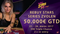 Tento týždeň v Rebuy Stars rozdajú viac ako €50,000. Začína sa Rebuy Stars Series Zvolen