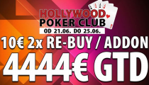 V sieti Hollywood Poker Clubov štartuje €4,444 GTD turnaj