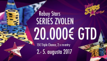 Rebuy Stars Series Zvolen €20,000 GTD: Zatiaľ vyzbieraných len €6,435!