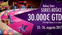 Rebuy Stars Series Košice €30,000 GTD štartuje už zajtra!