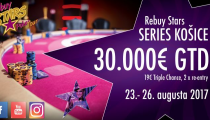 Rebuy Stars Series Košice €30,000 GTD: Zatiaľ vyzbieraných iba €7,767!