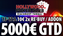 V Hollywood Poker Clube Nitra už tento týždeň €5,000 GTD turnaj