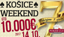 Výročný Košice Weekend €10,000 GTD už túto sobotu!