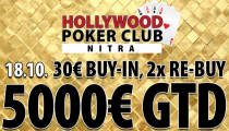 V Hollywoode Nitra už v stredu €5,000 GTD turnaj