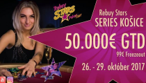 Rebuy Stars Series Košice s garanciou €50,000 začína už dnes