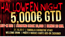 Dnes Halloween Night s GTD 5,000€ a od štvrtka Austrian Poker Tour s GTD 40,000€!