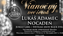 Dnes Vianočný večierok a Christmas Poker Fever s garanciou 10,000€ iba za 65€ už zajtra v Banco Casino!