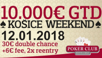 Prvý tohtoročný Košice Weekend €10,000 GTD už tento piatok!