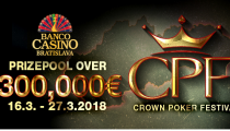 Predstavujeme festival, ktorý zmení históriu pokru na Slovensku – Crown Poker Festival v Banco Casino Bratislava!