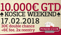 Februárový Košice Weekend €10,000 GTD klope na dvere