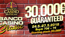 V máji sa bude v Banco Casino rozdávať v turnajoch 100,000€ a na cash game 15,000€!