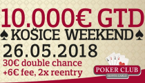 Košice Weekend s garanciou €10,000 už túto sobotu!