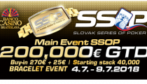 SSOP: Dnes štartuje Main Event 200,000€ GTD a spoznali sme postupujúcich náramkového Big Stack