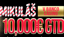 Mikuláš zavíta do Banco Casino Bratislava a prinesie 10,000€ garanciu so špeciálnou tombolou o 1,100€!