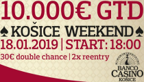 Košice Weekend €10,000 GTD už zajtra!