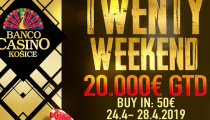 Banco Casino Twenty Weekend má zatiaľ len 82 entries! Skloňuje sa slovo OVERLAY!