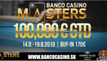 Hrajte v Banco Casino o 100,000€ - prestížny titul šampióna Banco Casino Masters je na dosah!
