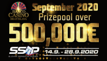 September v Banco Casino Bratislava prinesie viac ako 500,000€ v prizepooloch, Slovak Series Of Poker a skvelé akcie pre hráčov!