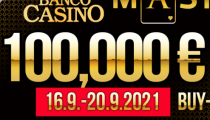 Banco Casino Masters 100,000€ GTD štartuje netradične od štvrtku 16.9. hracími dňami 1A a 1B!