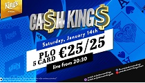 Ca$h King$: €25/€25 5-Card PLO cash game