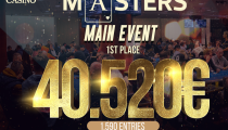 Banco Casino Masters #37 pokorilo garanciu s 1.590 vstupmi a dnes si šampión odnesie 40.520€