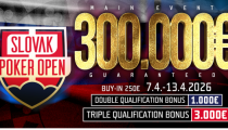 Pokrová jar štartuje: Slovak Poker Open s garanciou 300.000€ prichádza do Banco Bratislava!