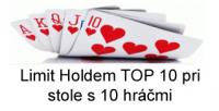 Limit Holdem TOP10 pri stole s 10 hráčmi